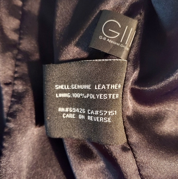 Black Rivet (Wilsons Leather) Distressed Leather Jacket with Star Details, S - Picture 12 of 16